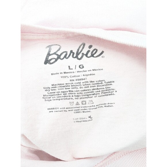 Barbie Pink  Serve it Up Queen of the Court Tennis Sporty T-Shirt Size Large - Picture 2 of 11